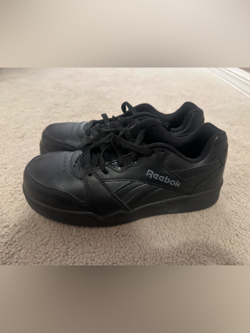 Reebok RB4160 Steel Toe Shoes Men’s 7M Black ASTM F2413-18 EH Slip Resistant
